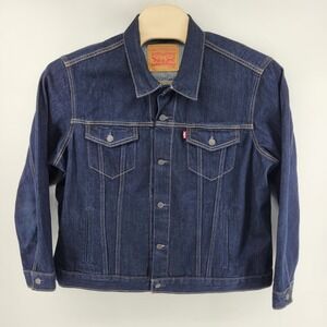 Levi Strauss & Co Mens XXL Denim Jacket Dark Wash Blue Trucker